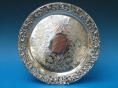 A hallmarked silver Mappin & Webb tray w