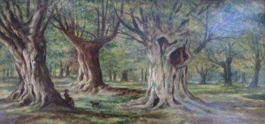 A pair of oils on canvas one of Burnham