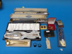 A Stratton compact, ivory figure, Ronson