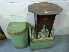 An oak occasional table and two Lloyd Lo