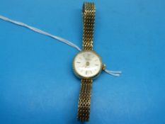 A 14ct gold Rodania ladies wristwatch wi