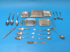 A hallmarked silver cigarette case, pair