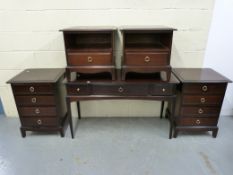 A Stag bedroom suite comprising dressing