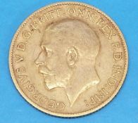 A 1912 gold half sovereign