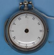 A gentleman's Georgian pair cased silver