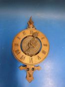A wooden skeleton clock