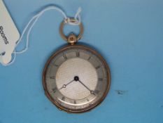 An 18kt yellow metal small pocket watch