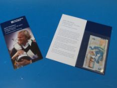 Three commemorative £5 notes, two Jack N