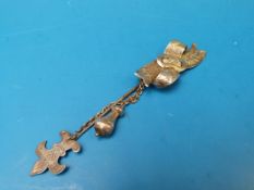 An unusual Victorian silver pin by Henry