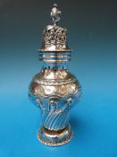 A hallmarked silver sugar sifter, B'ham