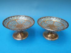 A pair of hallmarked silver pierced pede