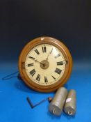 A weight driven wall clock with Black Fo