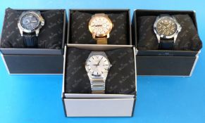 Four Bulova wristwatches, two ladies and