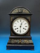 A 19thC mantel cuckoo clock with a doubl