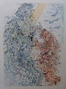 Salvador Dali: Woodblock print in colour