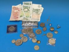 A hallmarked silver casket, silver pill