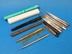 Two hallmarked silver propelling pencils