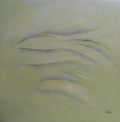 An abstract oil on canvas (61cm x 61cm)