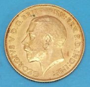 A 1913 gold half sovereign
