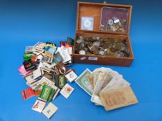 A collection of all world coins and note