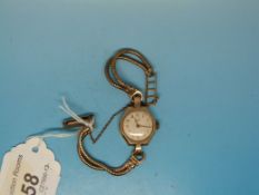 A 9ct gold Dennison cased ladies watch w