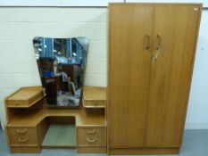A G Plan retro light oak bedroom suite c