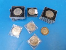 Thirteen modern largely cased crowns tog