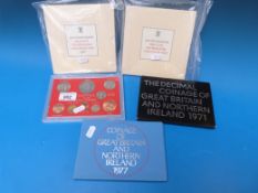 Five UK coin collection packs (1960s-198