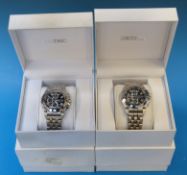 Two Seiko gents chronograph wristwatches