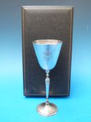 Local interest: A cased silver goblet co