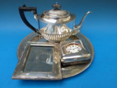 A hallmarked silver photograph frame to