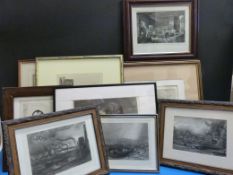 A quantity of framed engravings etc incl