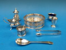 Five various hallmarked silver mustards,