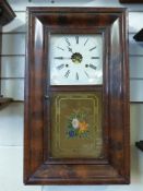 A mid to late 19thC American wall clock