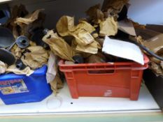 Four boxes of metal candlesticks