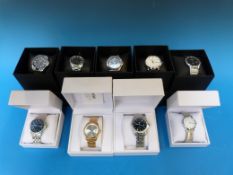 Nine Accurist gents wristwatches, all in