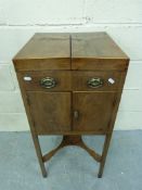 A Georgian mahogany wash stand with Wedg