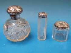 Three various hallmarked silver-mounted