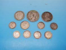 A quantity of pre-1947 silver coinage in