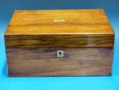 A Victorian walnut writing slope