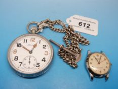 A Helvita military pocket watch marked t
