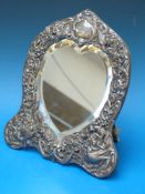 A Victorian heart-shaped hallmarked silv