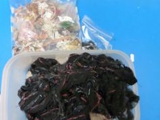 A quantity of beads including jet