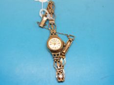 A ladies 9ct gold Avia wristwatch with c