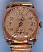 A 9ct gold cased gentleman's wristwatch