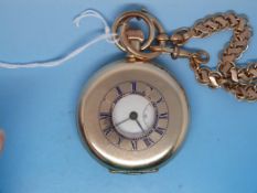 A gold plated half hunter gentleman's ke