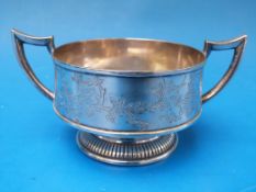 A Victorian silver twin-handled pedestal