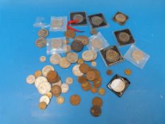 A quantity of coins including 1890 Victo