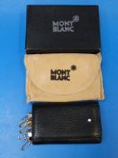A boxed Mont Blanc leather key wallet in