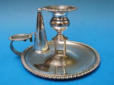 A George IV hallmarked silver chamber st